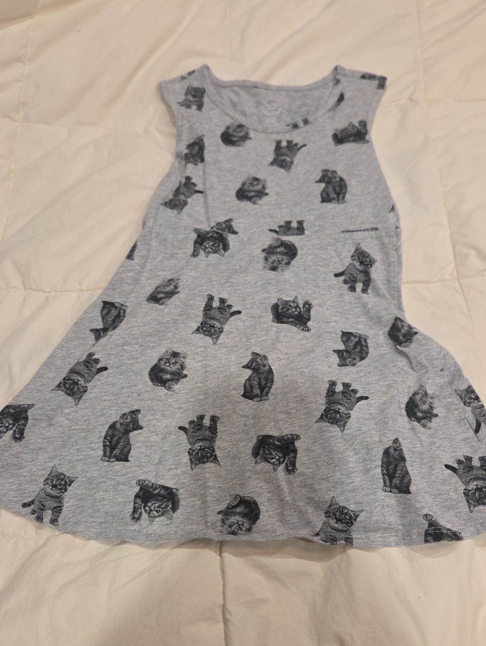 Girls 6/6x Sleeveless Kitten Dress